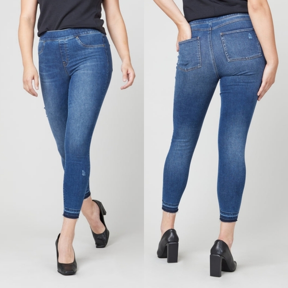 Spanx Distressed Ankle Skinny Jeans Medium Wash size medium - Picture 1 of 13